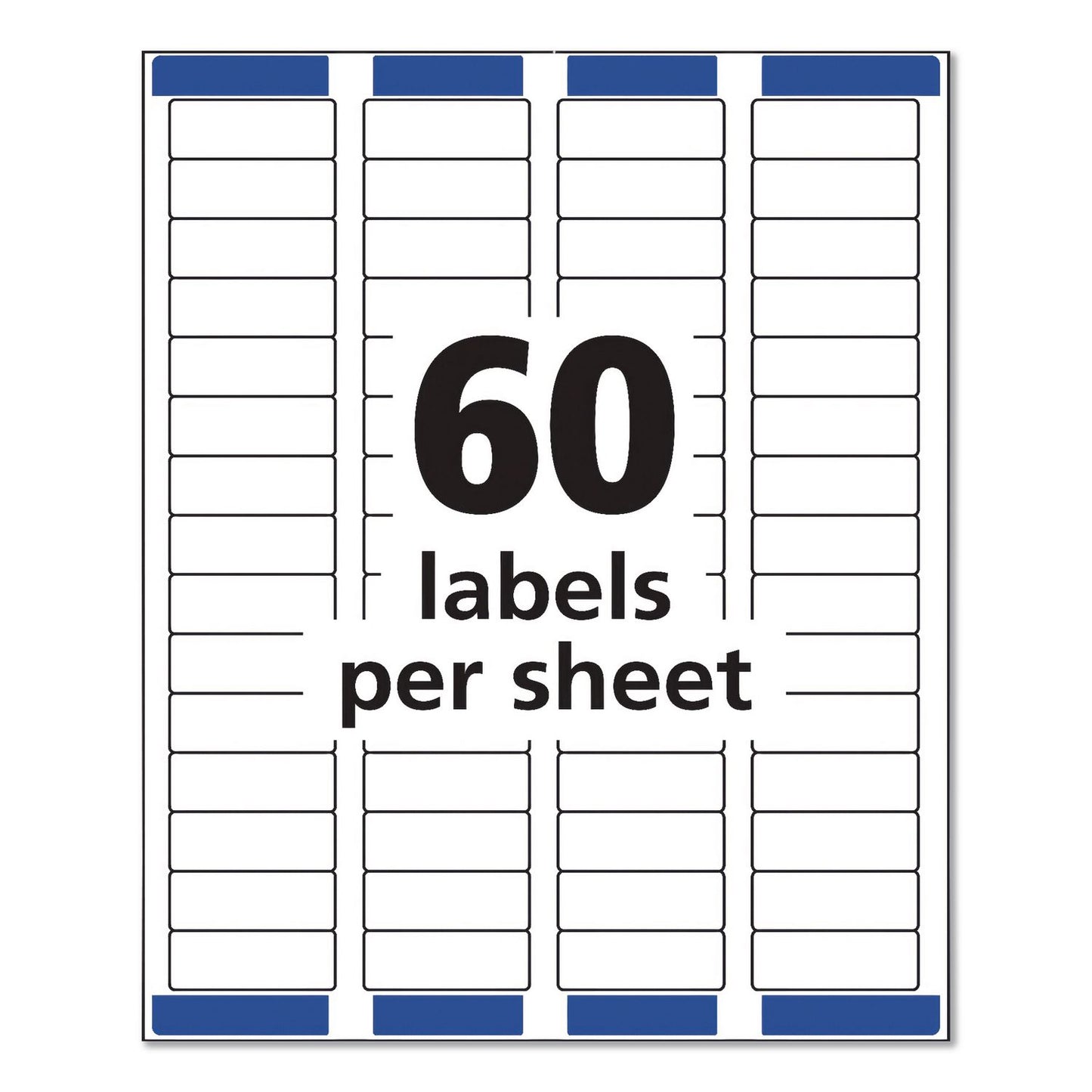 Avery® Easy Peel Return Address Labels with Sure Feed Technology, Inkjet, 0.66 x 1.75, Matte Clear, 60/Sheet, 10 Sheets/Pack (AVE18695)