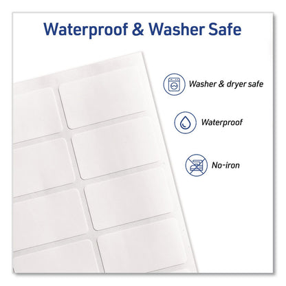 Avery® No-Iron Fabric Labels, Handwrite Only, 1 x 1.75, White, 10/Sheet, 10 Sheets/Pack (AVE40723)