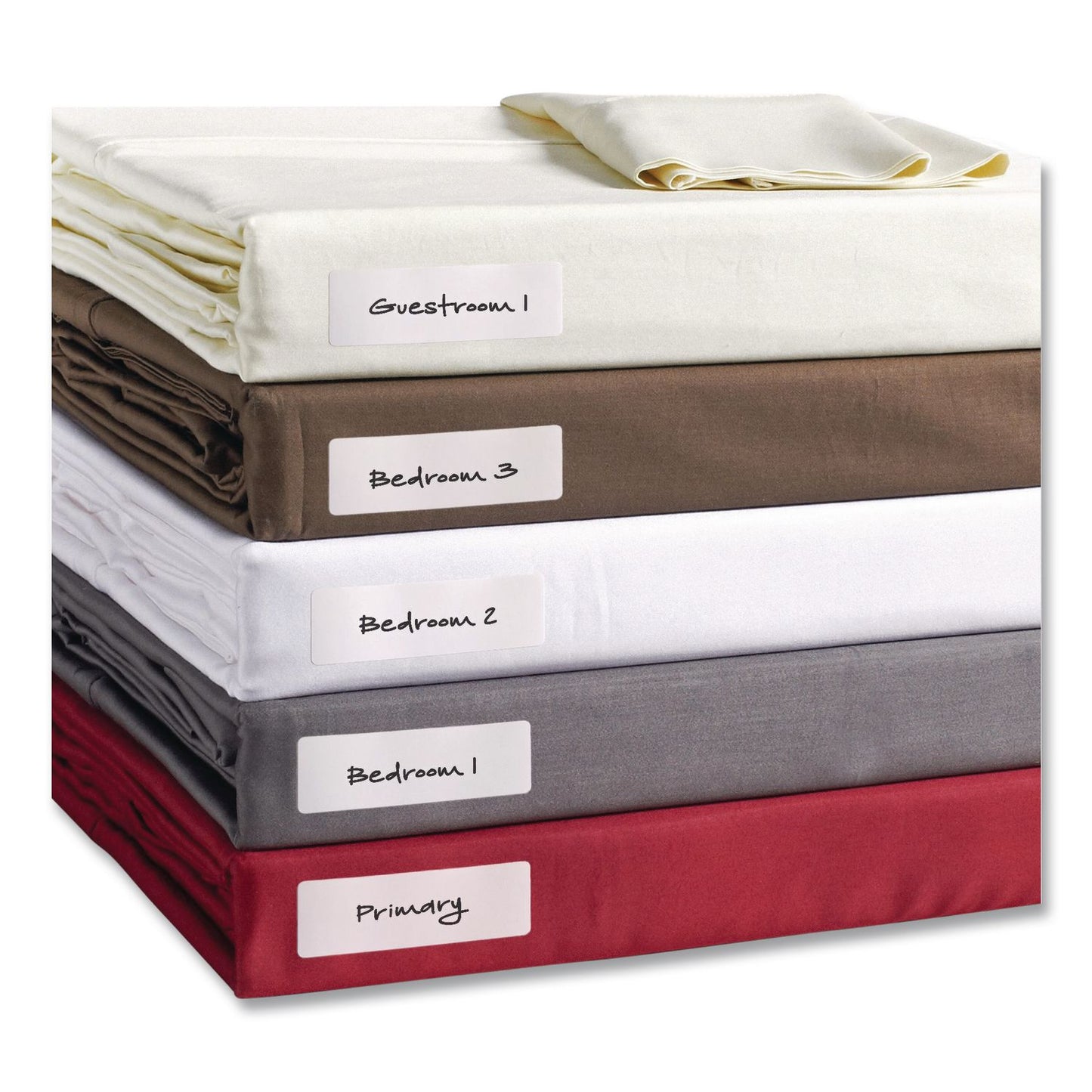 Avery® No-Iron Fabric Labels, Handwrite Only, 1 x 3, White, 5/Sheet, 10 Sheets/Pack (AVE40725)