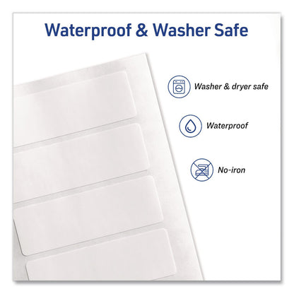 Avery® No-Iron Fabric Labels, Handwrite Only, 1 x 3, White, 5/Sheet, 10 Sheets/Pack (AVE40725)