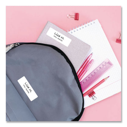 Avery® No-Iron Fabric Labels, Handwrite Only, 1 x 3, White, 5/Sheet, 10 Sheets/Pack (AVE40725)