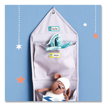 Avery® No-Iron Fabric Labels, Character/Colored Border, Handwrite Only, 0.75 x 1.75, White, 12/Sheet, 2 Sheets/Pack (AVE40770)