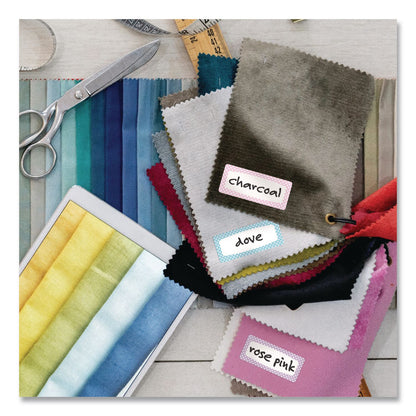 Avery® No-Iron Fabric Labels, Pastel Borders, Handwrite Only, 0.75 x 1.75, White, 12/Sheet, 2 Sheets/Pack (AVE40775)
