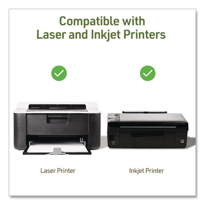 Avery® EcoFriendly Recycled Shipping Labels, Inkjet/Laser, 5.5 x 8.5, White, 2/Sheet, 10 Sheets/Pack (AVE48808)