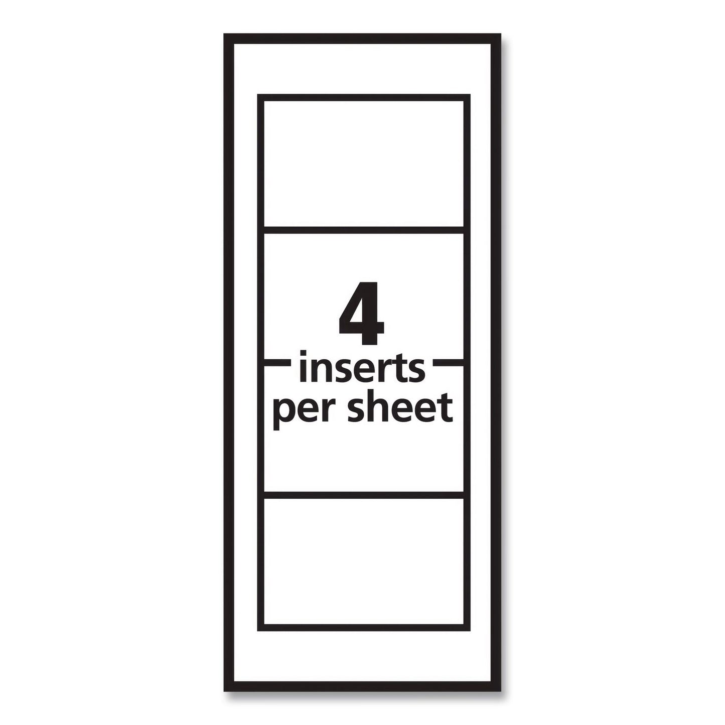 Avery® Pin-Style Badge Holder with Laser/Inkjet Insert, Top Load, 3.5 x 2.25, White, 24/Pack (AVE74652PK)