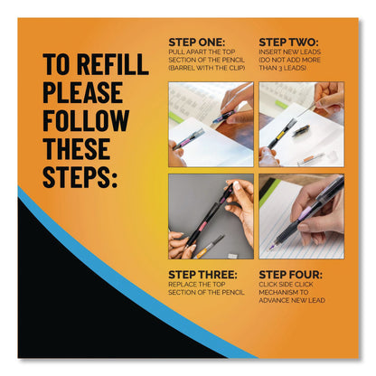 BIC® Break Resistant Lead Refills, 0.7 mm, HB, Black, 6 Leads/Tube, 6 Tubes/Pack (BICLMV7PR42AST)