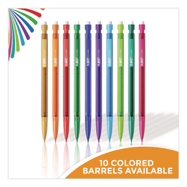 BIC® Color Cues Mechanical Pencils, 0.7 mm, HB (#2), Black Lead, Assorted Barrel Colors, 60/Box (BICMPUA60AST)
