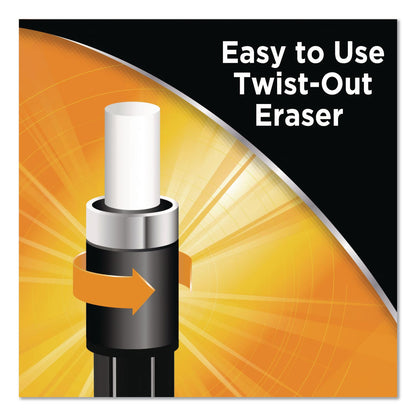 BIC® Break Resistant Pro Mechanical Pencils, 0.7 mm, HB (#2), Black Lead, Black Barrel (BICMVR7P1BLK)