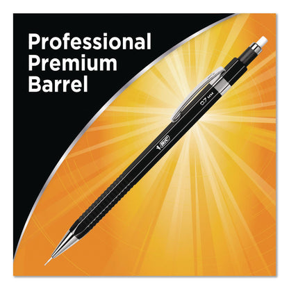 BIC® Break Resistant Pro Mechanical Pencils, 0.7 mm, HB (#2), Black Lead, Black Barrel (BICMVR7P1BLK)