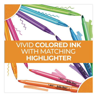BIC® Plan It Sets Ballpoint Pen and Highlighter Pack, Assorted Colors, (5) Highlighters, (5) Pens (BICWMSBL10AST)