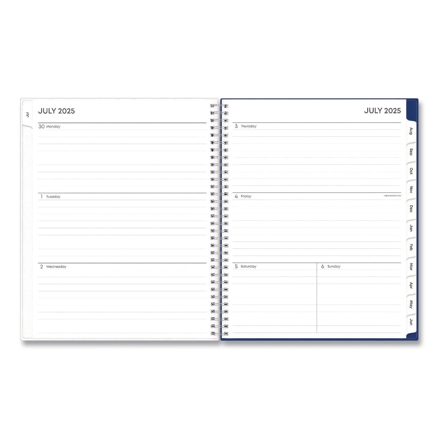 Blue Sky® Blue Block Academic Year Weekly/Monthly Planner, 11 x 8.5, Blue Cover, 12-Month: July 2025 to June 2026 (BLS156066A26)