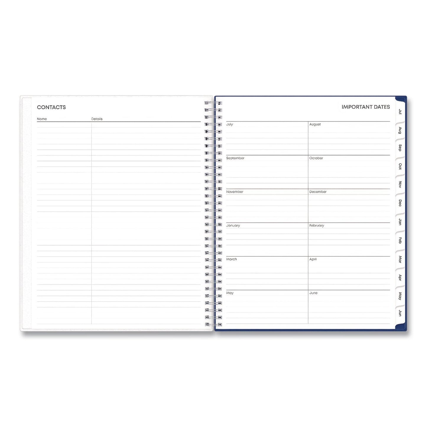 Blue Sky® Blue Block Academic Year Weekly/Monthly Planner, 11 x 8.5, Blue Cover, 12-Month: July 2025 to June 2026 (BLS156066A26)
