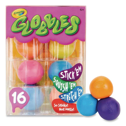 Crayola® Globbles Squish Toys, Ages 4 and Up, Assorted Colors, 16/Pack (CYO747292)