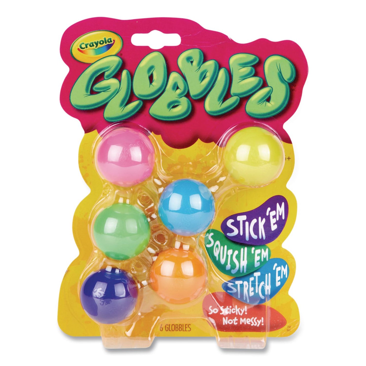 Crayola® Globbles Squish Toys, Ages 4 and Up, Assorted Colors, 6/Pack (CYO747294)