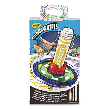 Crayola® Colourwhirls Toy with (1) Rip-Cord Spinner and (1) Ultra-Clean Washable Marker, Ages 6 and Up, 4 Pieces (CYO747645)