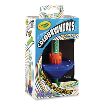 Crayola® Colourwhirls Toy with (1) Rip-Cord Spinner and (1) Ultra-Clean Washable Marker, Ages 6 and Up, 4 Pieces (CYO747645)