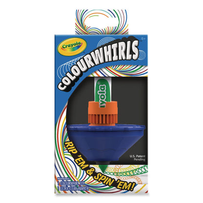 Crayola® Colourwhirls Toy with (1) Rip-Cord Spinner and (1) Ultra-Clean Washable Marker, Ages 6 and Up, 4 Pieces (CYO747645)