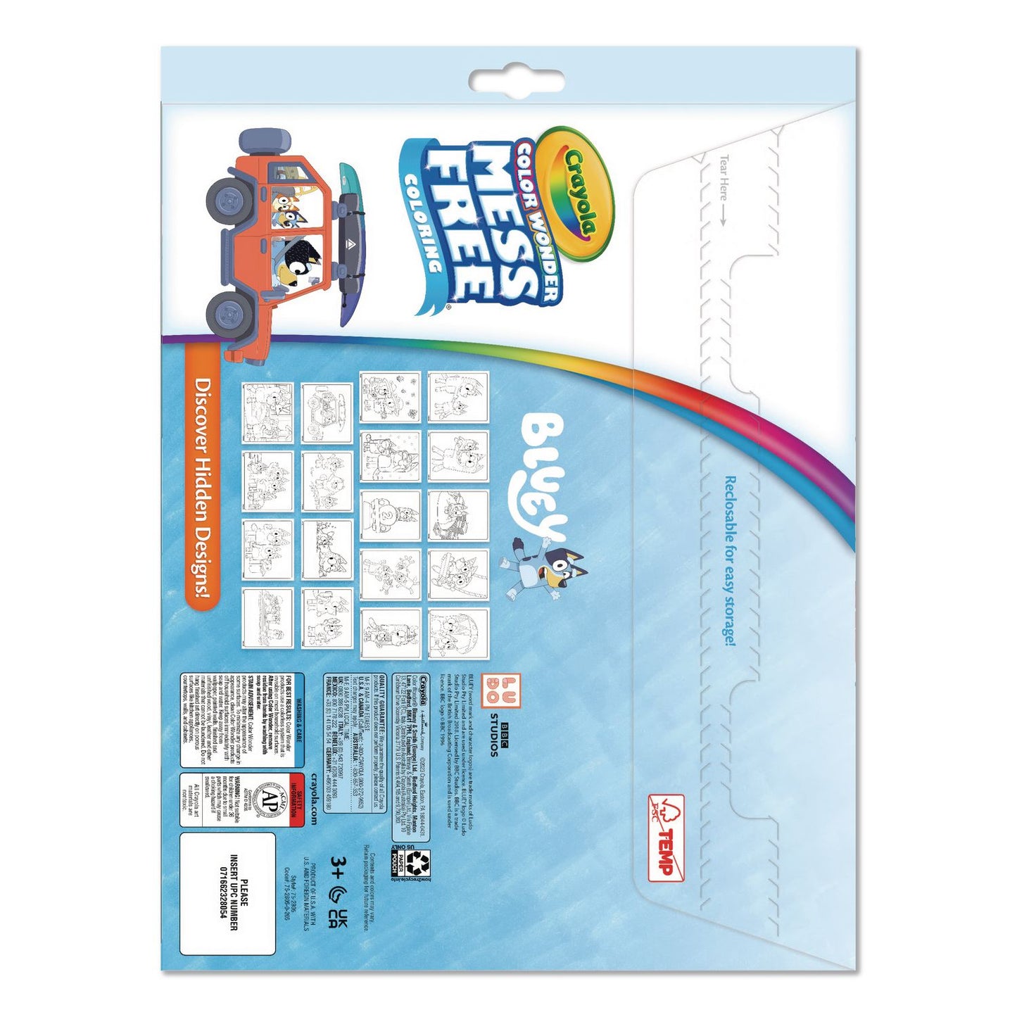 Crayola® Color Wonder Bluey Coloring Book, Ages 3 and Up, 18 Pages (CYO752805)