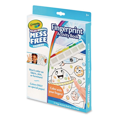 Crayola® Color Wonder Mess Free Coloring Fingerprint Activity Book, Ages 3 and Up, 27 Pages (CYO752842)