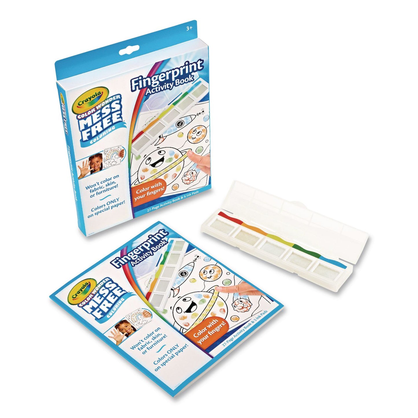 Crayola® Color Wonder Mess Free Coloring Fingerprint Activity Book, Ages 3 and Up, 27 Pages (CYO752842)