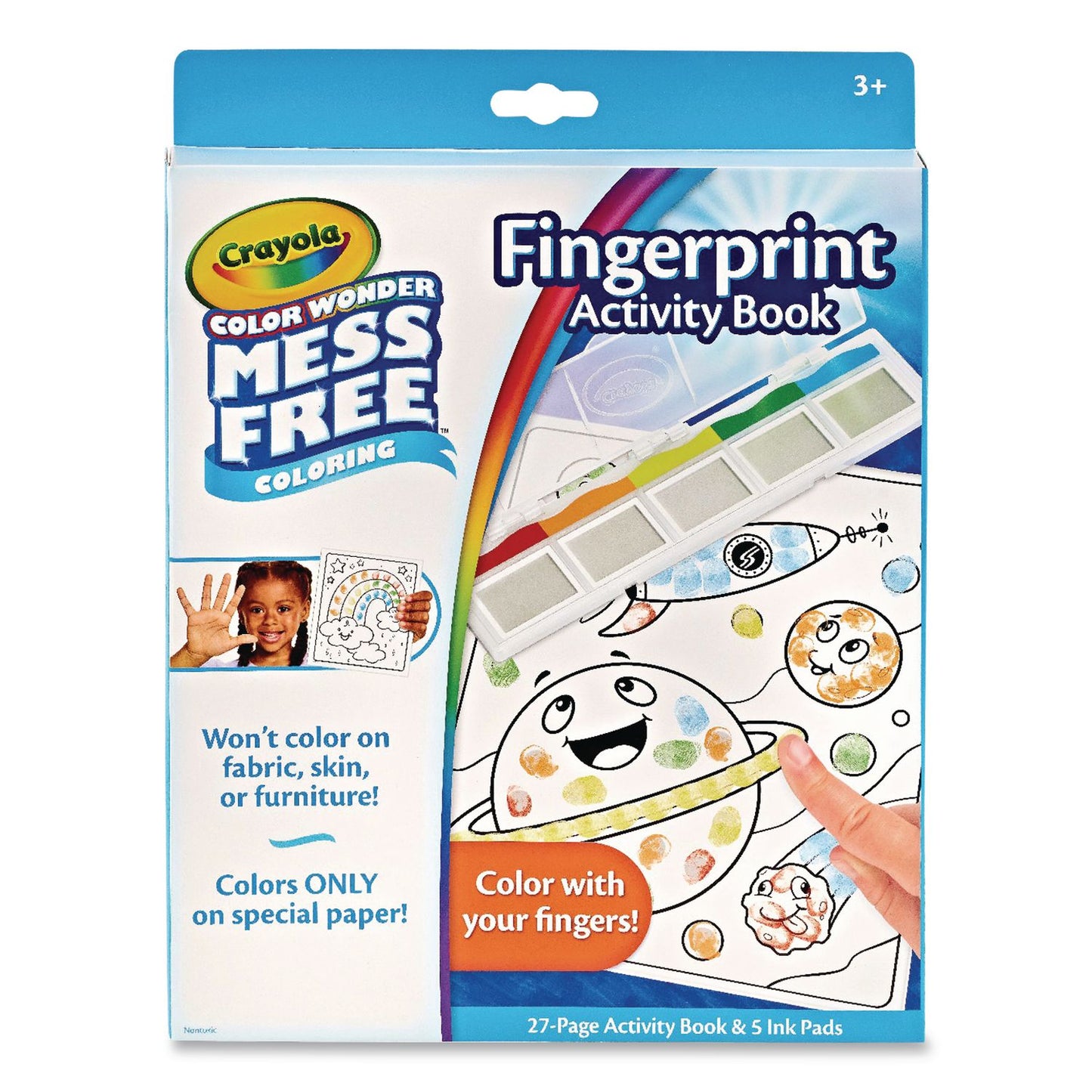 Crayola® Color Wonder Mess Free Coloring Fingerprint Activity Book, Ages 3 and Up, 27 Pages (CYO752842)