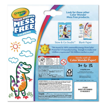 Crayola® Color Wonder Mess-Free Markers, Broad Bullet Tips, Assorted Colors, 20/Pack (CYO752857)