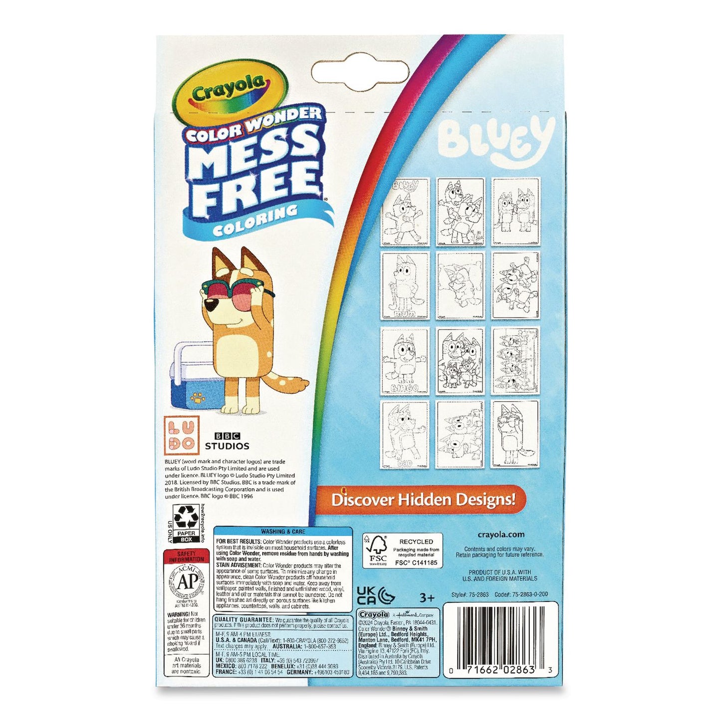 Crayola® Color Wonder Bluey Mini Box Set, Ages 3 and Up, 12 Pages (CYO752863)