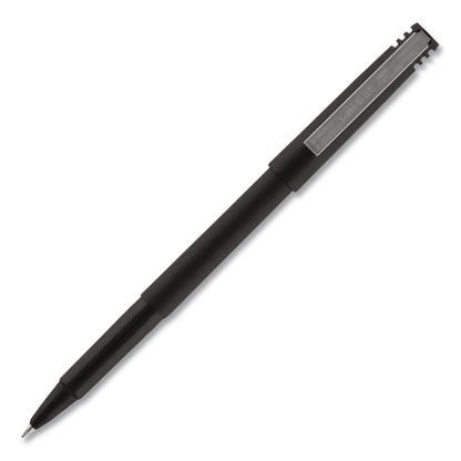 uniball® Rollerball Pen, Stick, Micro 0.5 mm, Black Ink, Black Barrel (UBC498774)
