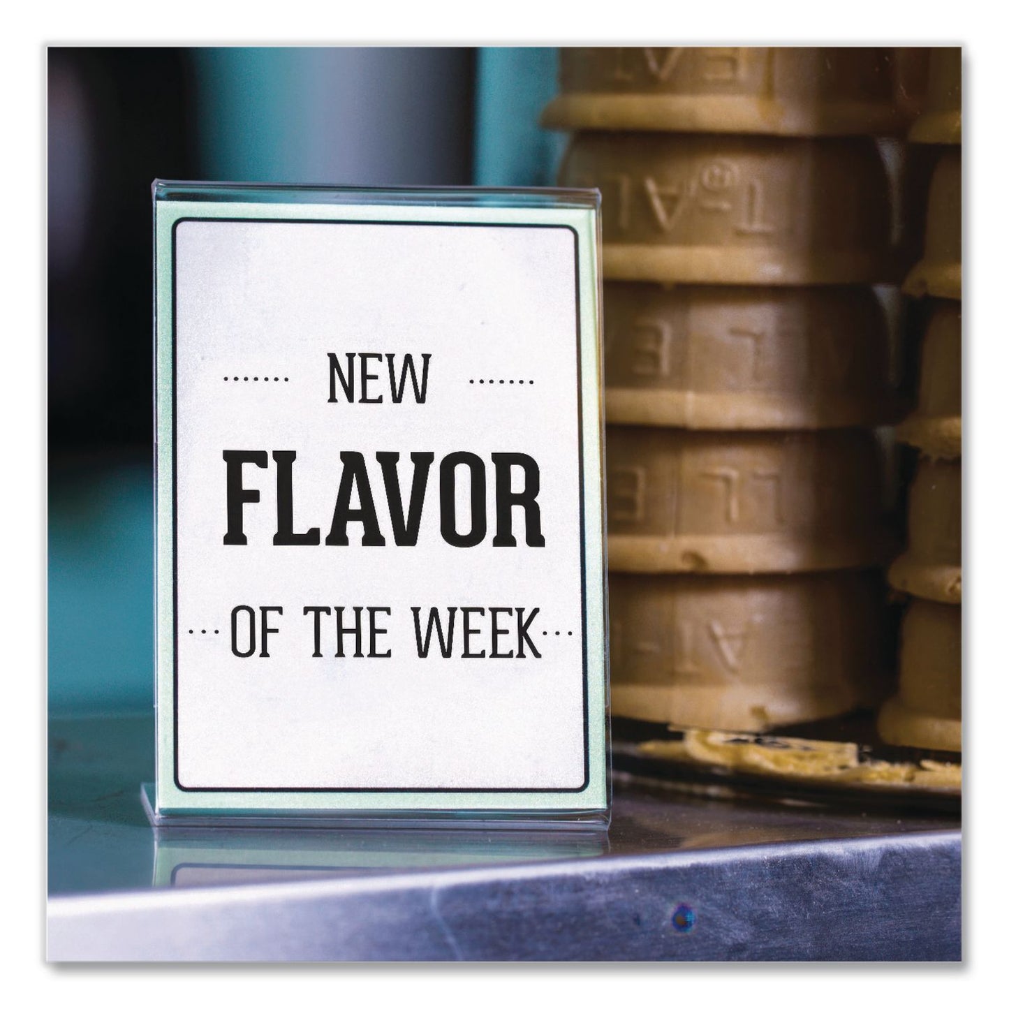 deflecto® Mini Tabletop Sign Holder, 3 x 4 Insert, Clear (DEF20006RT)