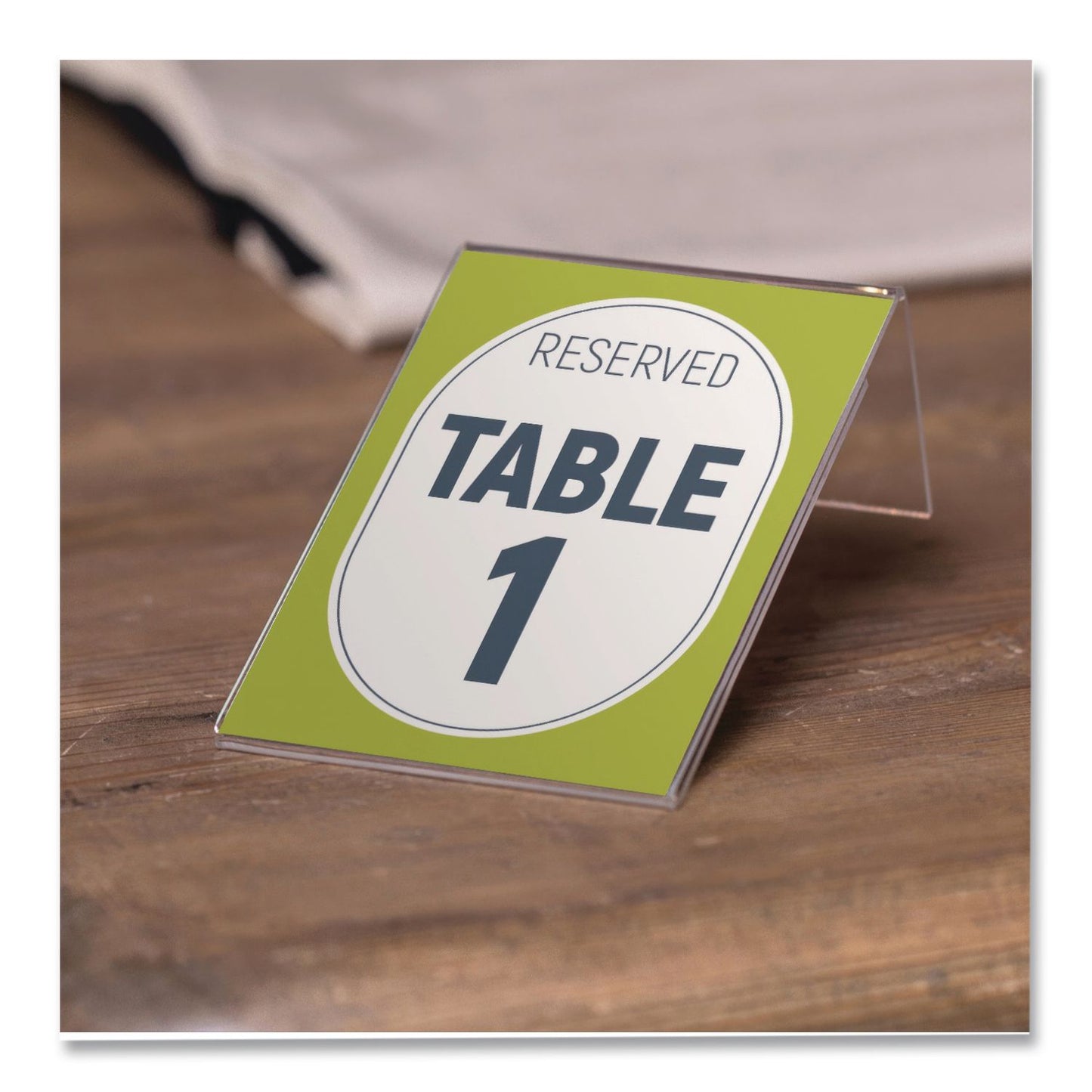 deflecto® Mini Tabletop Sign Holder, 3 x 4 Insert, Clear (DEF20006RT)