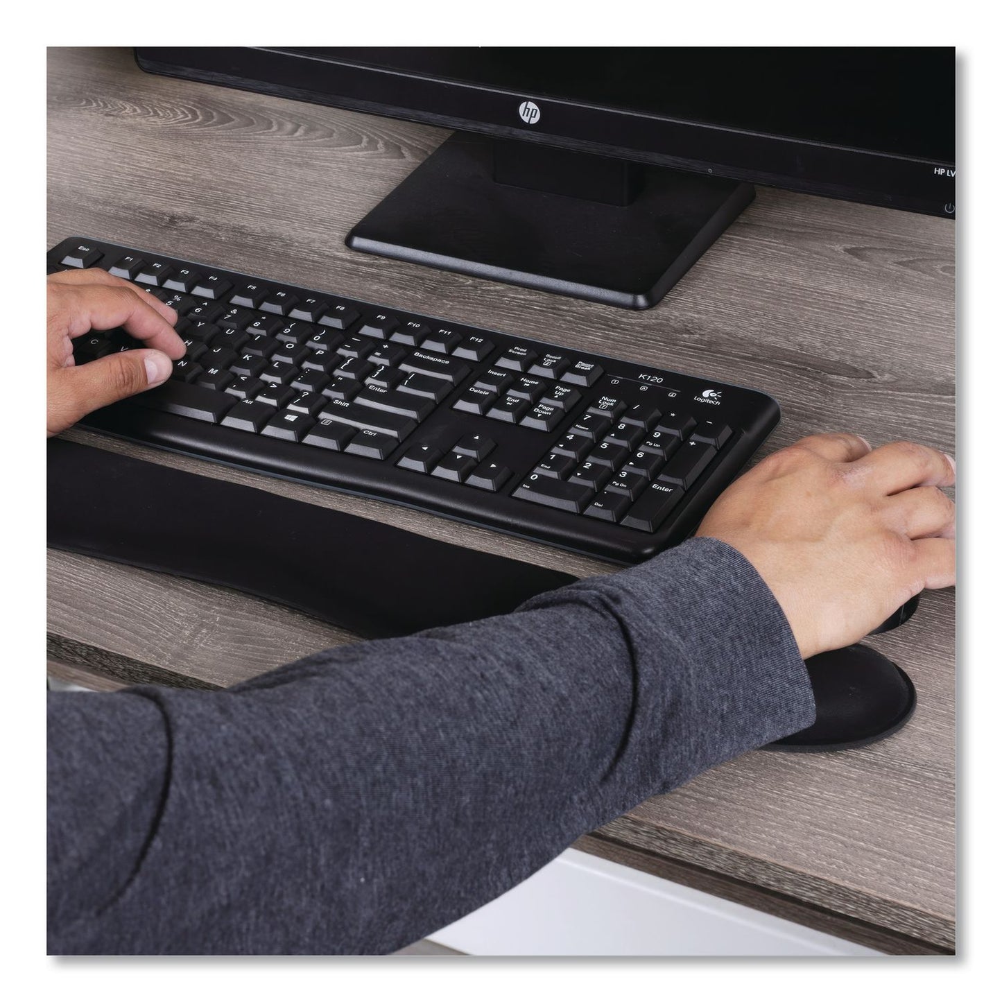 Mind Reader Memory Foam Gaming Ergonomic Keyboard and Mouse Wrist Rest Set, Black (EMSWRESTGELBLK)