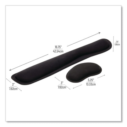 Mind Reader Memory Foam Gaming Ergonomic Keyboard and Mouse Wrist Rest Set, Black (EMSWRESTGELBLK)