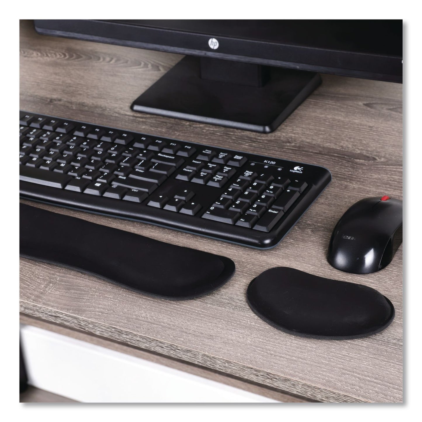 Mind Reader Memory Foam Gaming Ergonomic Keyboard and Mouse Wrist Rest Set, Black (EMSWRESTGELBLK)