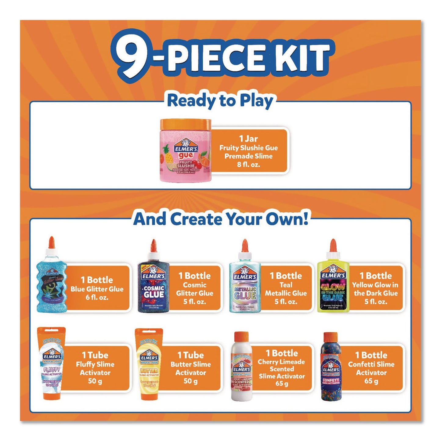 Elmer's® All-Star Slime Kit, Assorted Colors (EPI2119929)