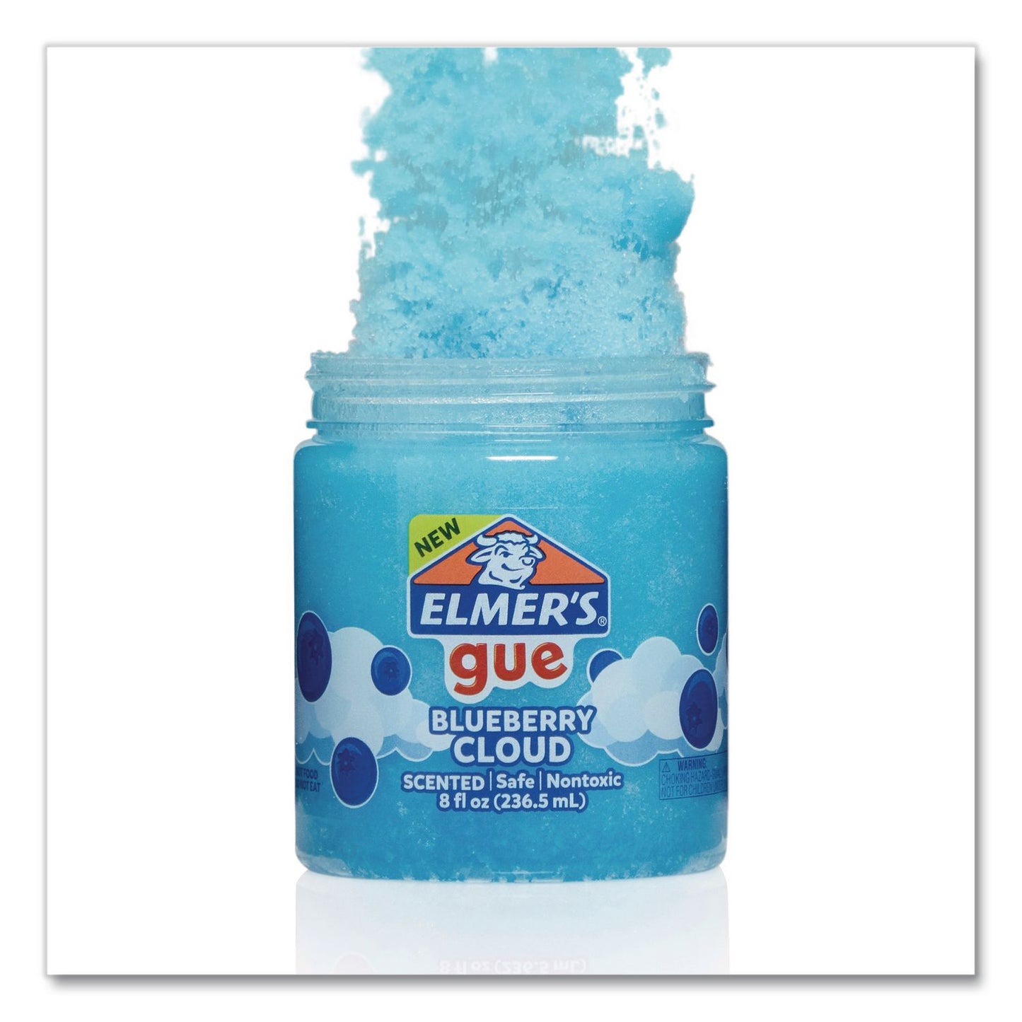 Elmer's® Gue Premade Slime Variety Pack, Blueberry Cloud/Cosmic Shimmer/Fruity Slushie/Glassy Clear, 4/Pack (EPI2130444)