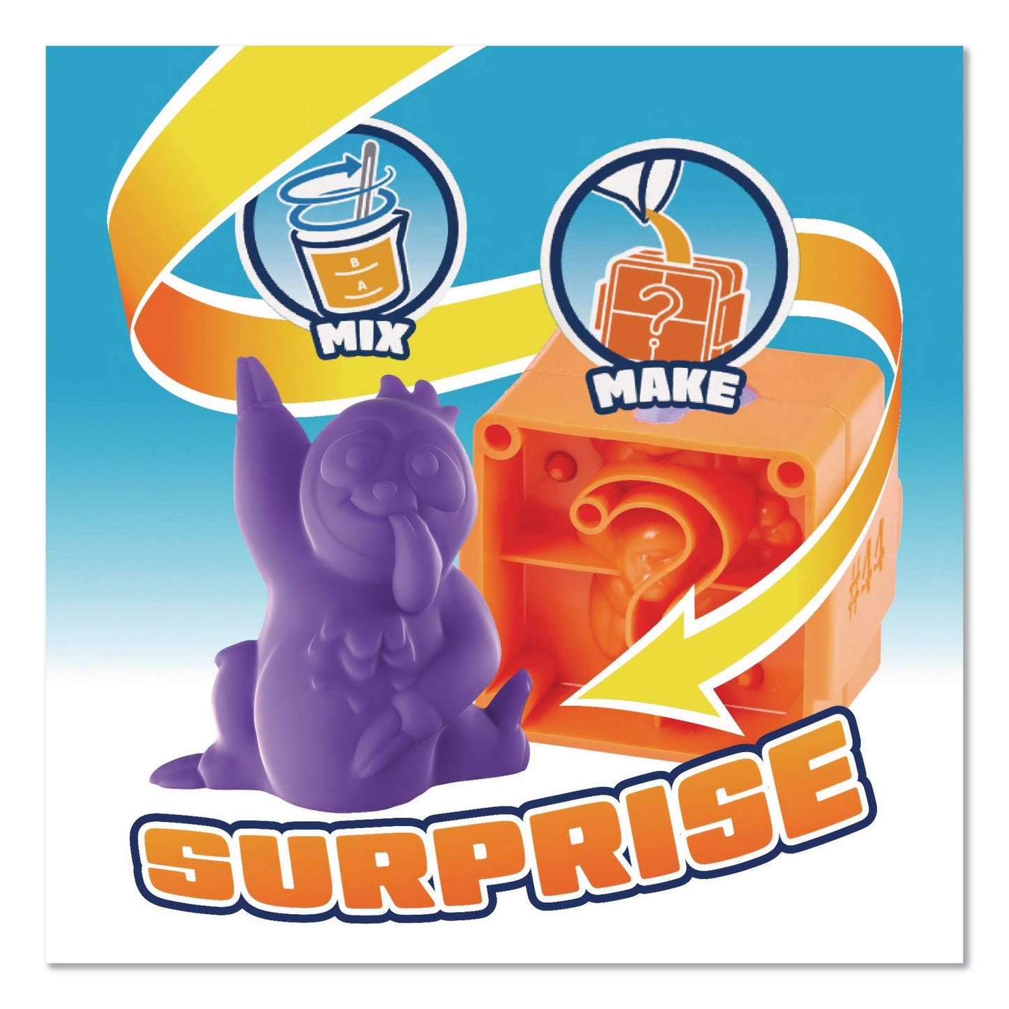 Elmer's® Squishies Kids' Activity Kit with (2) Mystery Character Molds, Ages 6 and Up, 12 Pieces (EPI2176574)