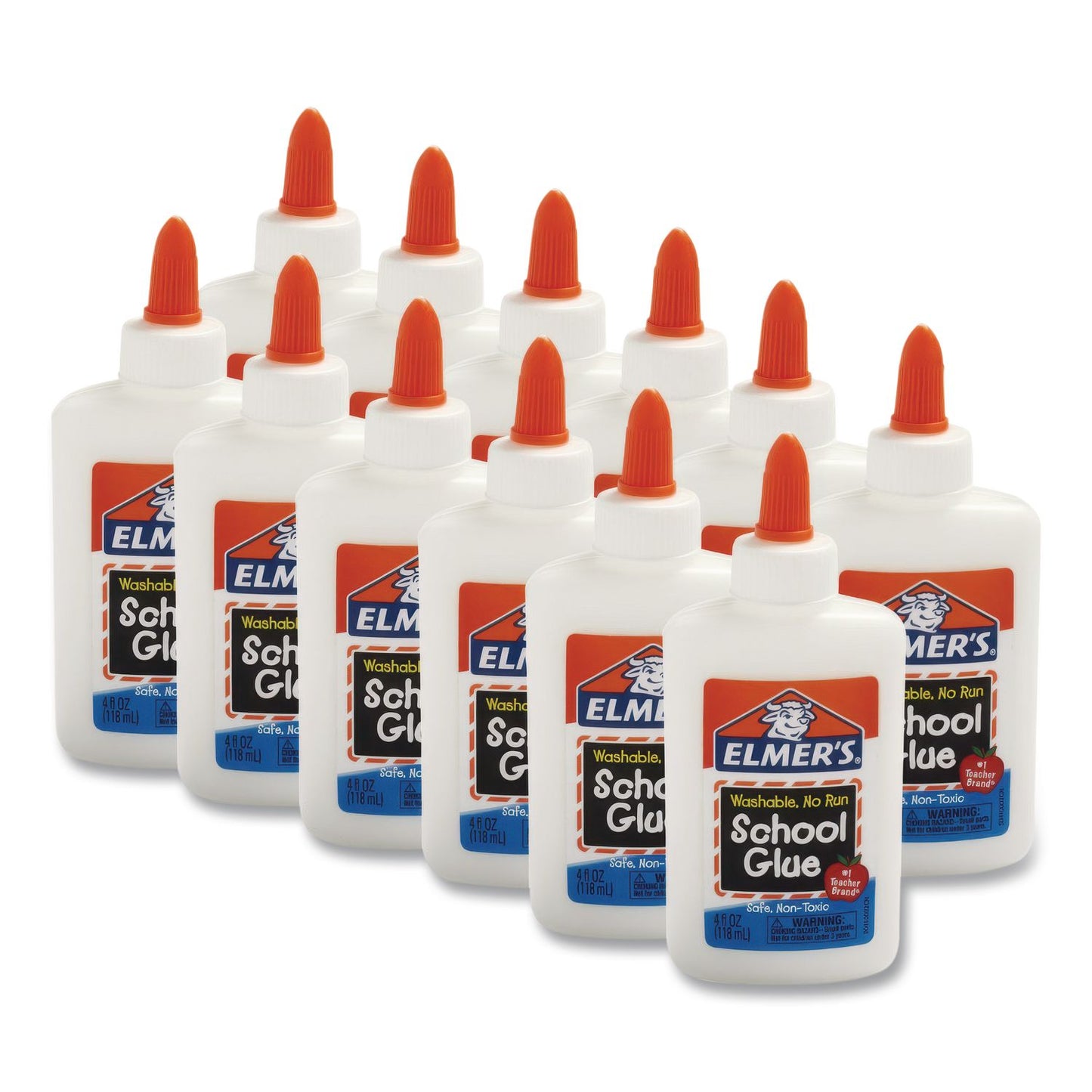 Elmer's® Washable School Glue, 4 oz, Dries Clear, 12/Pack (EPIE304SP)
