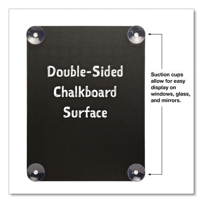 Excello Global Products® Window Chalkboard, Black Surface, 10.5 x 14 (EXOEGPHD0513S)