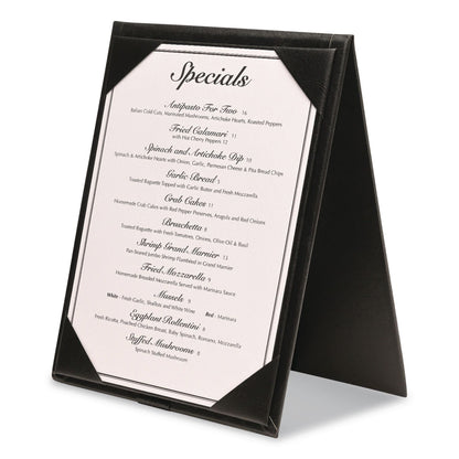 Excello Global Products® Table-Top Menu Holder, For 4 x 6 Insert, 4.6 x 6.7 Holder, Black (EXOSPLSMENU4X6A)