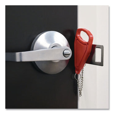 Excello Global Products® Hotel Door Lock, Red/Silver (EXOSPLSTRVL0003)