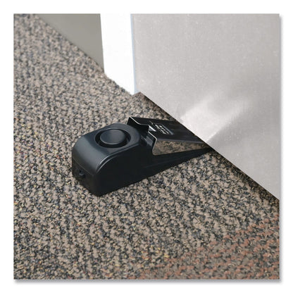 Excello Global Products® Hotel Doorstop Alarm, Wedge, Black/Silver (EXOSPLSTRVL0004)