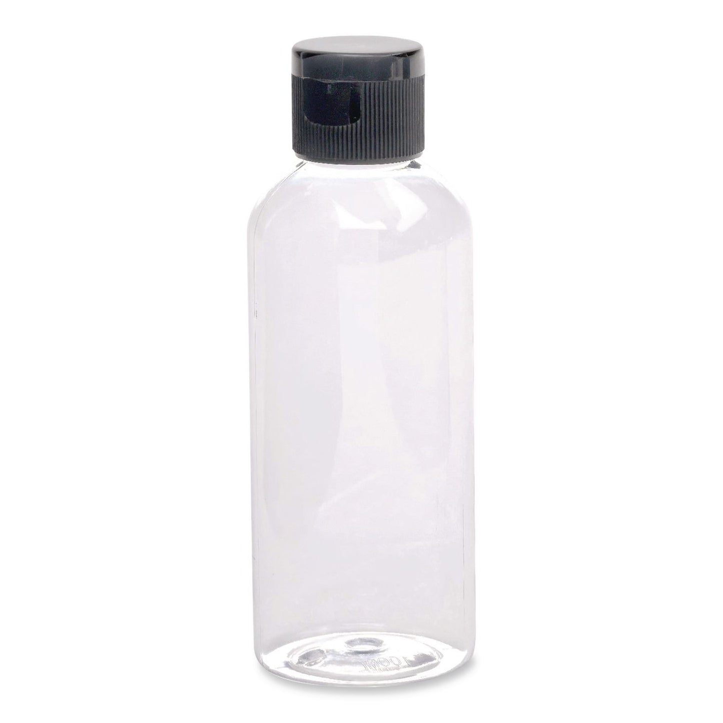 Excello Global Products® Flip-Top Travel Toiletry Bottle, Clear with Black Cap (EXOSPLSTRVL0007)