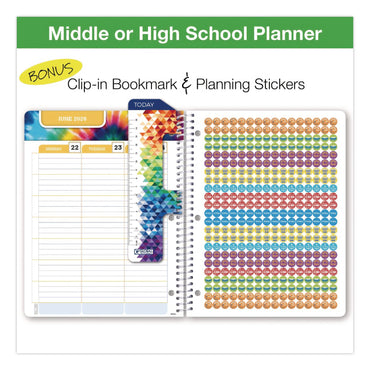 Global Printed Products Rainbow Silhouette Middle/High School Student Planner, 11-Months: Seven-Subject Day, Multicolor Cover, 11 x 8.5, 2025 to 2026 (GPUNAD26SM85111)