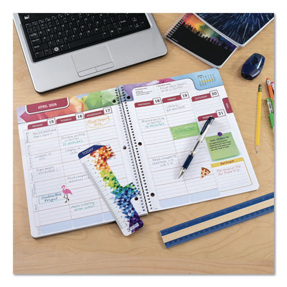 Global Printed Products Rainbow Silhouette Middle/High School Student Planner, 11-Months: Seven-Subject Day, Multicolor Cover, 11 x 8.5, 2025 to 2026 (GPUNAD26SM85111)