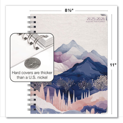 Global Printed Products Pastel Mountains Academic Year Weekly/Monthly Planner, 11 x 8.5, Multicolor Cover, 14-Month: June 2025 to July 2026 (GPUNAD26851160)