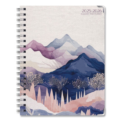 Global Printed Products Pastel Mountains Academic Year Weekly/Monthly Planner, 11 x 8.5, Multicolor Cover, 14-Month: June 2025 to July 2026 (GPUNAD26851160)
