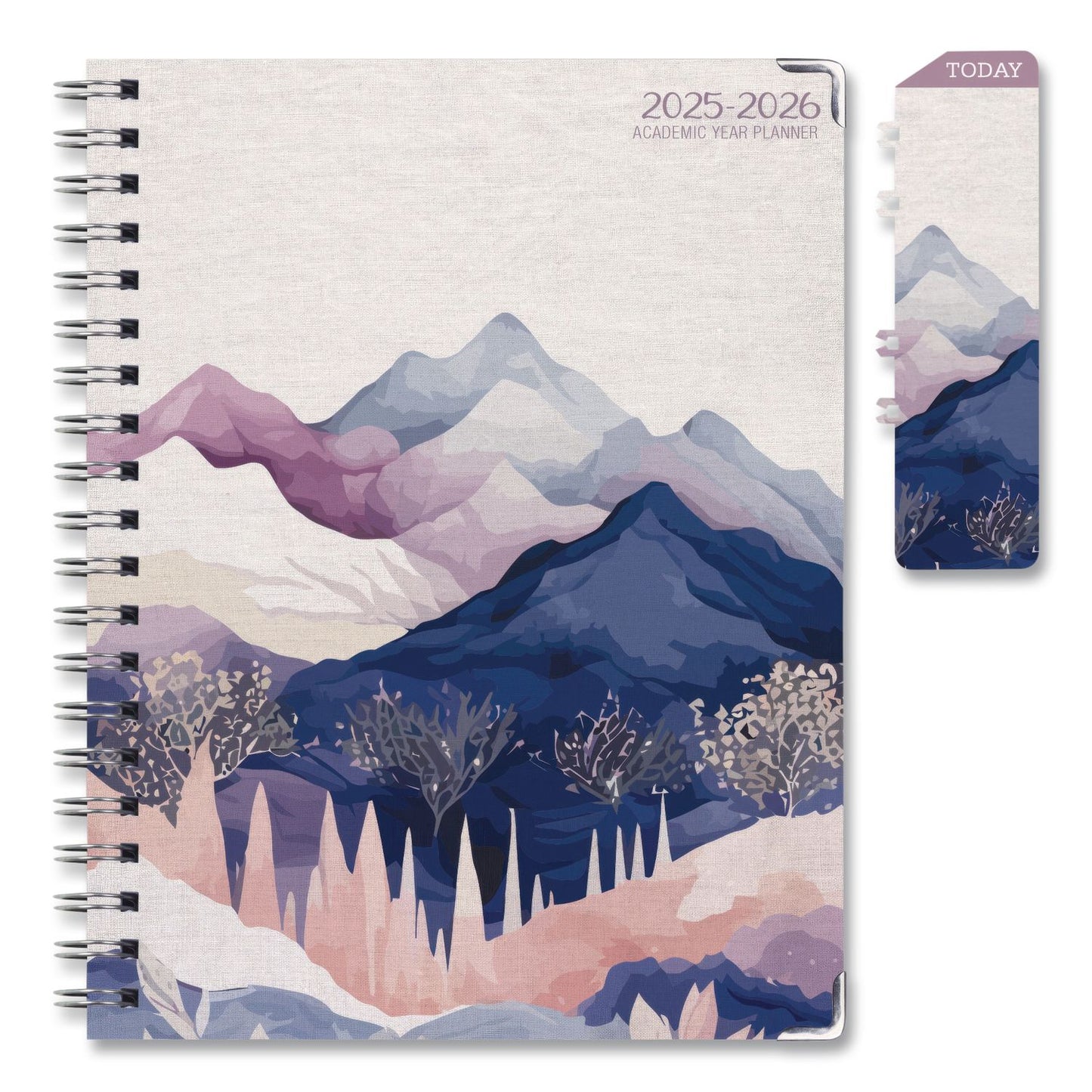 Global Printed Products Pastel Mountains Academic Year Weekly/Monthly Planner, 11 x 8.5, Multicolor Cover, 14-Month: June 2025 to July 2026 (GPUNAD26851160)
