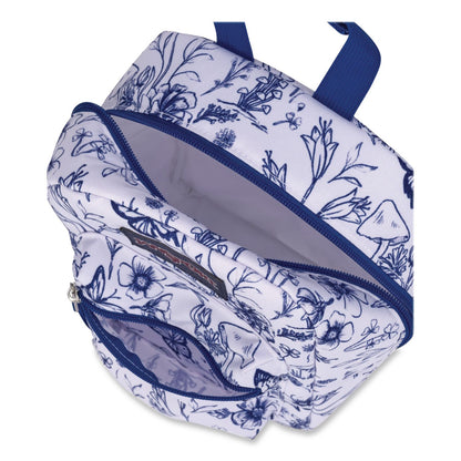 JanSport® Big Break Lunch Bag, Foraging Finds, 7.5 x 5 x 11, Blue/White (JSCJS0A352LAO4)