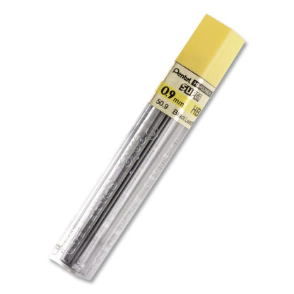 Pentel® Super Hi-Polymer Lead Refills, 0.9 mm, HB, Black, 15 Leads/Tube, 3 Tubes/Pack (PEN509HBPK)