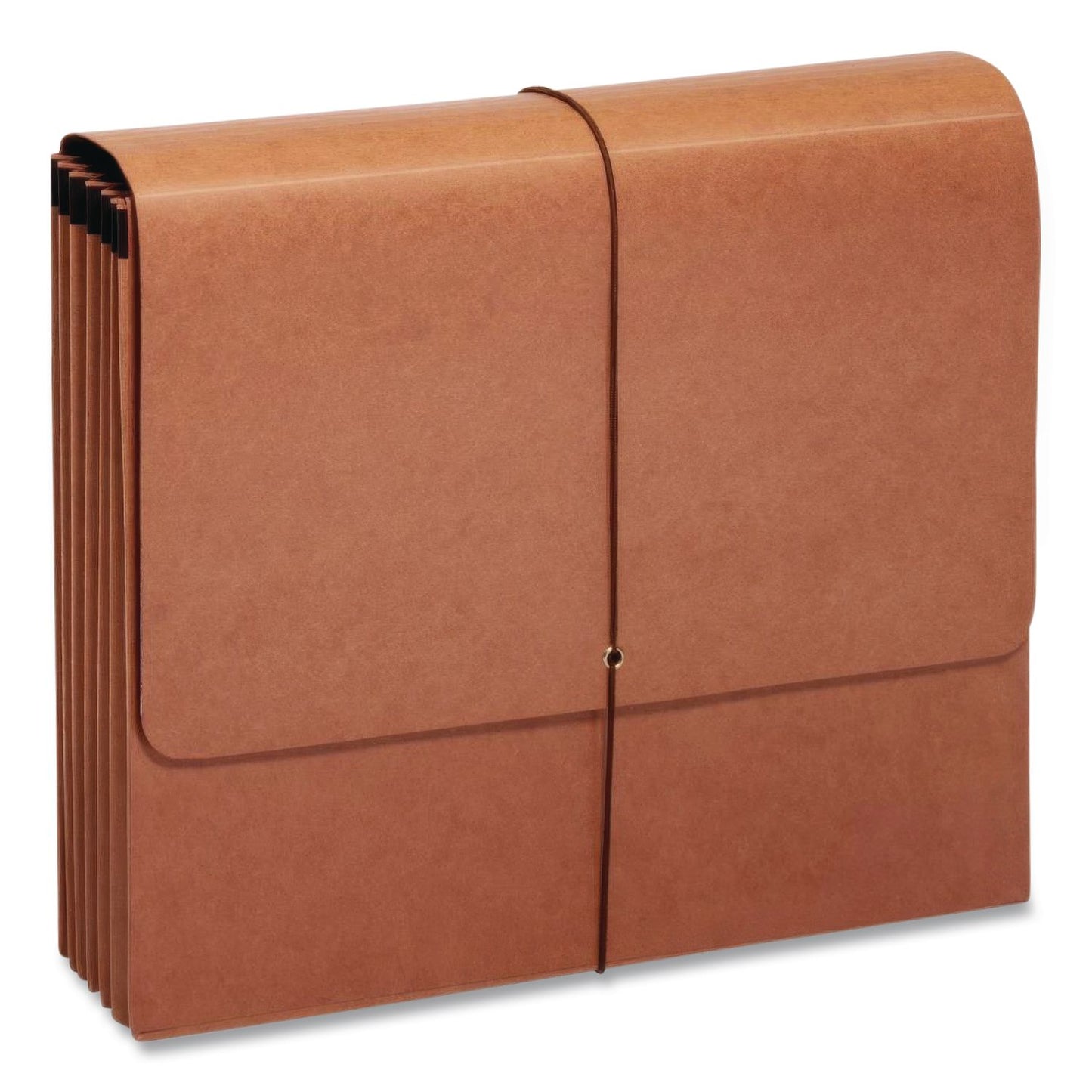 Pendaflex® Moisture-Resistant Expanding Wallet, 5.25" Expansion, 1 Section, Elastic Band Closure, Letter Size, Brown, 10/Box (PFX1073GOX)